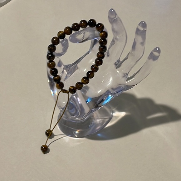 Women’s Healing Rose Quartz Crystal Natural Stone Gemstone Bead Bracelet - Picture 2 of 3